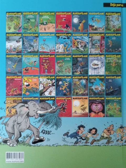 Verso de l'album Marsupilami Tome 18 Robinson Academy