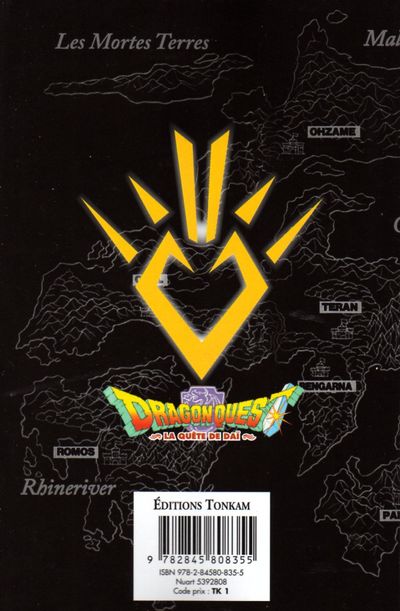 Verso de l'album Dragon Quest - La quête de Daï Tome 3 Rassemblez-vous, disciples d'Avan !!