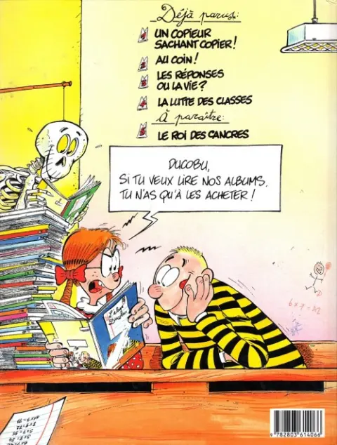 Verso de l'album L'Élève Ducobu Tome 4 La lutte des classes