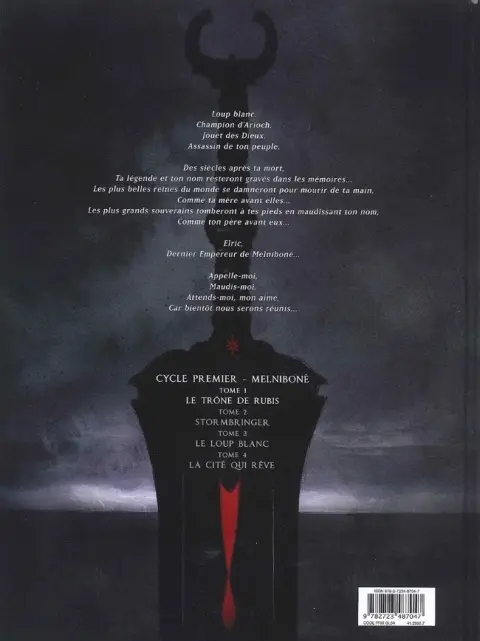 Verso de l'album Elric Tome 1 Le Trône de rubis