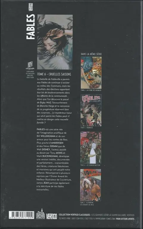 Verso de l'album Fables Tome 6 Cruelles saisons
