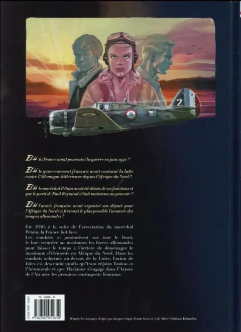 Verso de l'album 1940 - Et si la France avait continué la guerre Tome 2 Le sursaut