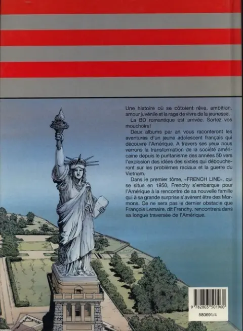 Verso de l'album Frenchy Tome 1 French line