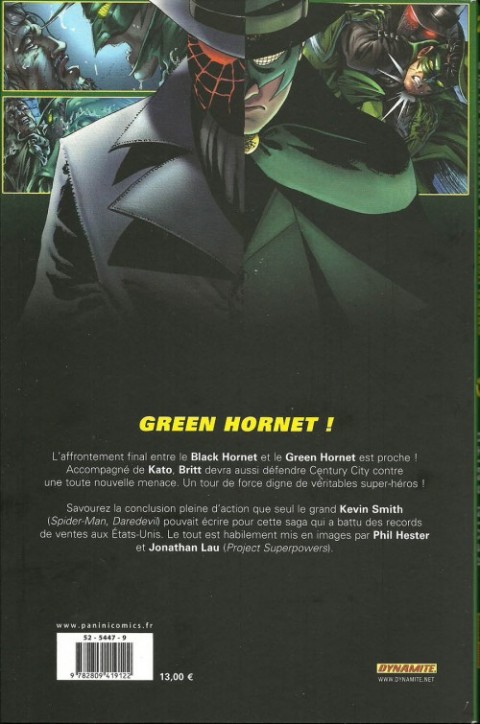 Verso de l'album Green Hornet Tome 2 La Naissance du fils