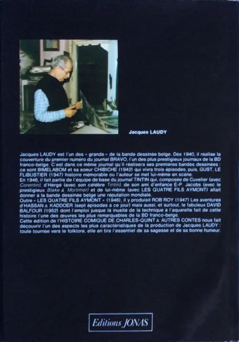 Verso de l'album Histoire comique de Charles-Quint et autres contes