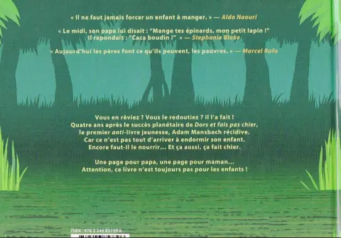 Verso de l'album Mange et fais pas chier