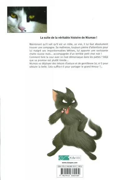 Verso de l'album Niumao Tome 3 Le chat chinois tombe amoureux