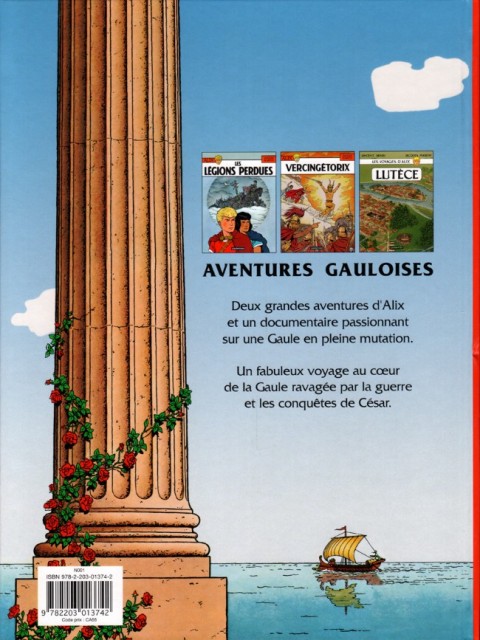 Verso de l'album Alix Les aventures gauloises