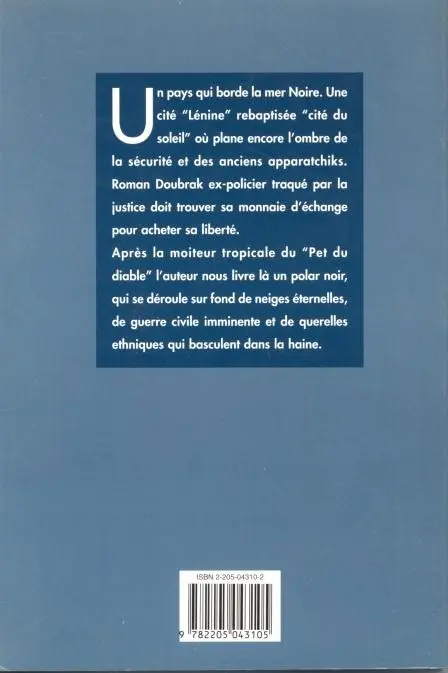 Verso de l'album La Passe du manchot