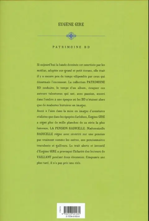 Verso de l'album La Pension Radicelle Tome 3