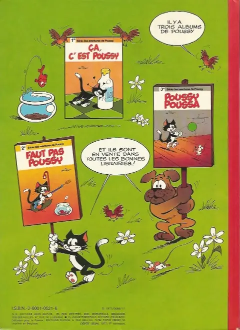 Verso de l'album Poussy Tome 2 Faut pas Poussy