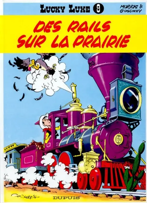 Couverture de l'album Lucky Luke Tome 9 Des rails sur la prairie