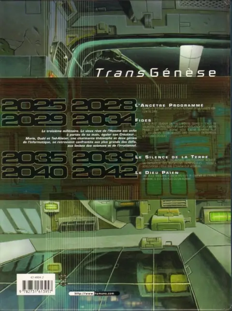 Verso de l'album L'Ancêtre programmé Tome 1 Le temps de l'éveil