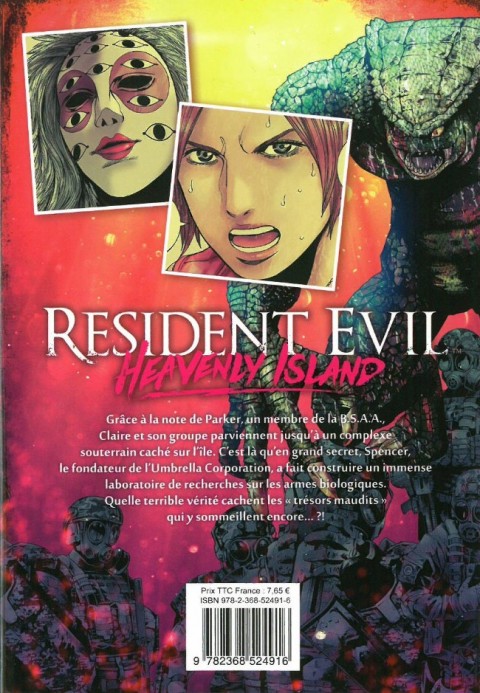 Verso de l'album Resident Evil - Heavenly Island 4