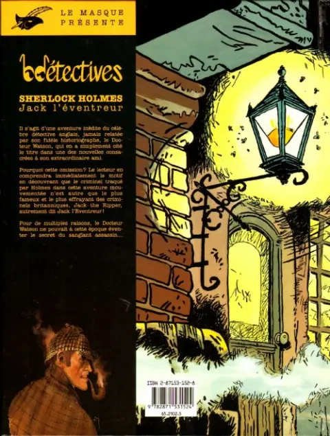 Verso de l'album Sherlock Holmes Tome 4 Jack l'éventreur
