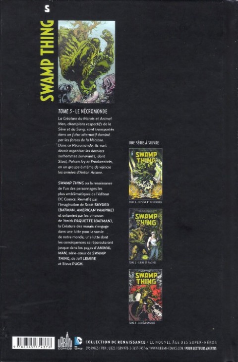 Verso de l'album Swamp Thing Tome 3 Le Nécromonde
