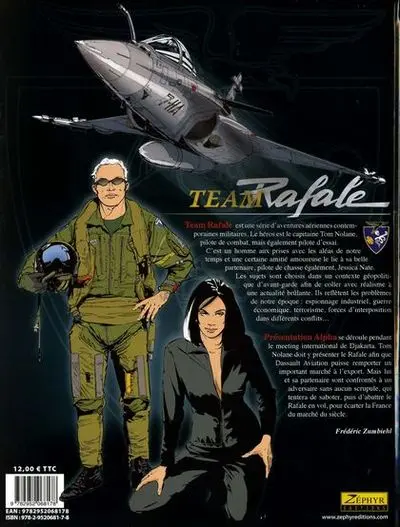 Verso de l'album Team Rafale N° 1 Présentation Alpha