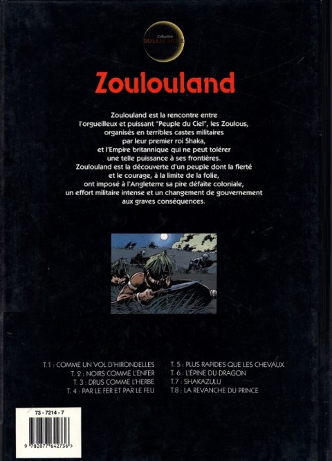 Verso de l'album Zoulouland Tome 8 La revanche du prince