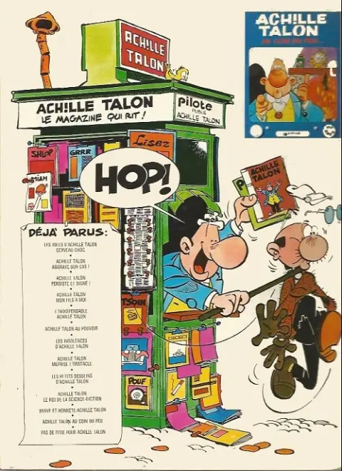 Verso de l'album Achille Talon Tome 1 Les idées d'Achille Talon cerveau-choc !