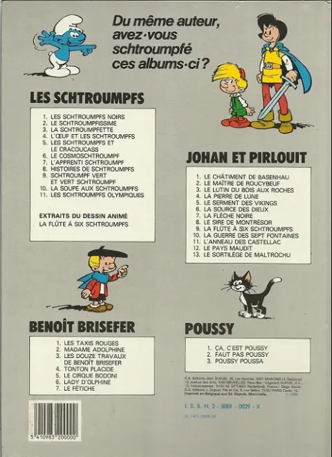 Verso de l'album Benoît Brisefer Tome 5 Le cirque Bodoni