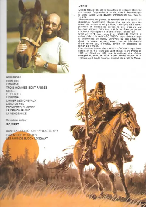 Verso de l'album Buddy Longway Tome 1 Chinook