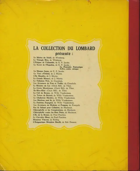 Verso de l'album Chick Bill Tome 9 Le monstre du lac