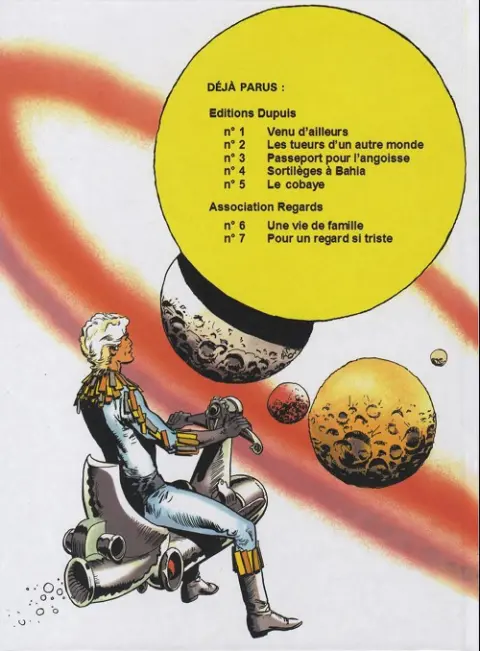 Verso de l'album Cristal Tome 6 Le Cobaye - L'extraterrestre est parmi nous