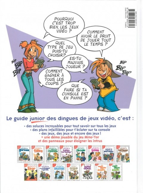 Verso de l'album Les guides junior Tome 7 Le guide junior des dingues de jeux vidéo