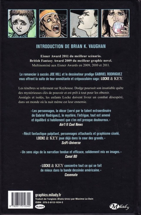 Verso de l'album Locke & Key Volume 3 La Couronne des ombres