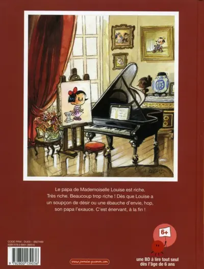 Verso de l'album Mademoiselle Louise Tome 1