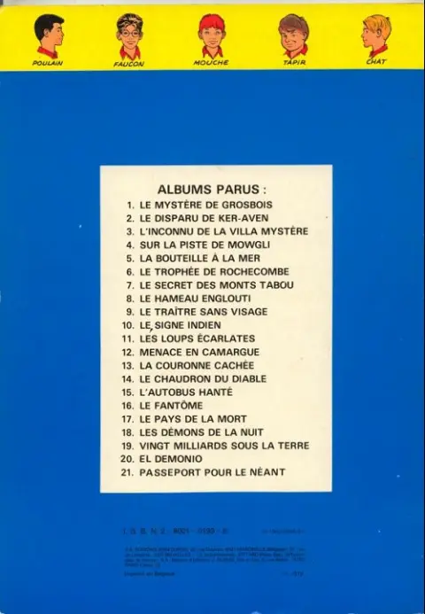 Verso de l'album La Patrouille des Castors Tome 3 L'Inconnu de la Villa Mystère