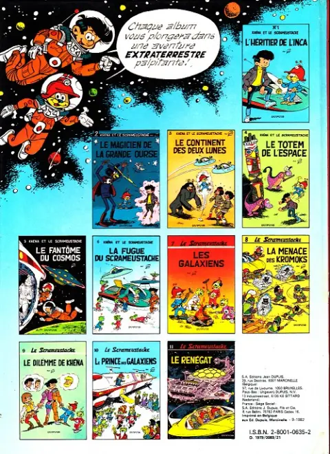 Verso de l'album Le Scrameustache Tome 7 Les galaxiens