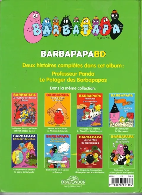 Verso de l'album Barbapapa Tome 8 Les Amis de la nature