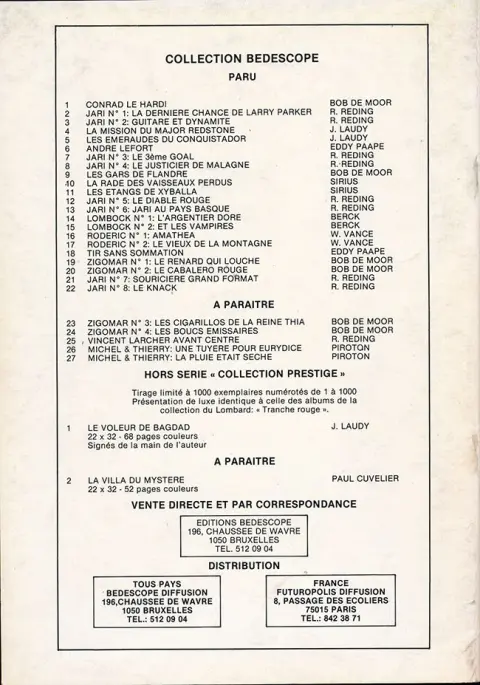 Verso de l'album Jari Tome 11 Souricière grand format