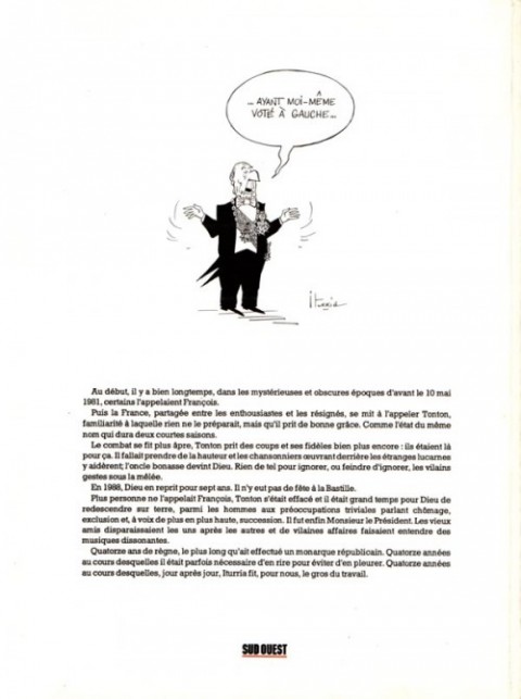 Verso de l'album Ni dieu ni maître - 1981-1995 Mitterrand Les Deux Septennats en 200 dessins