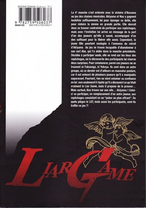 Verso de l'album Liar-Game Game XIV