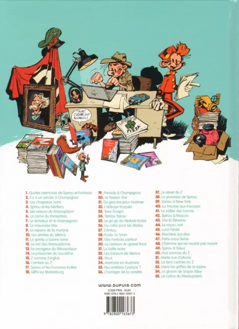 Verso de l'album Spirou et Fantasio Tome 55 La colère du Marsupilami