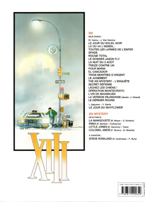 Verso de l'album XIII Tome 8 Treize contre un