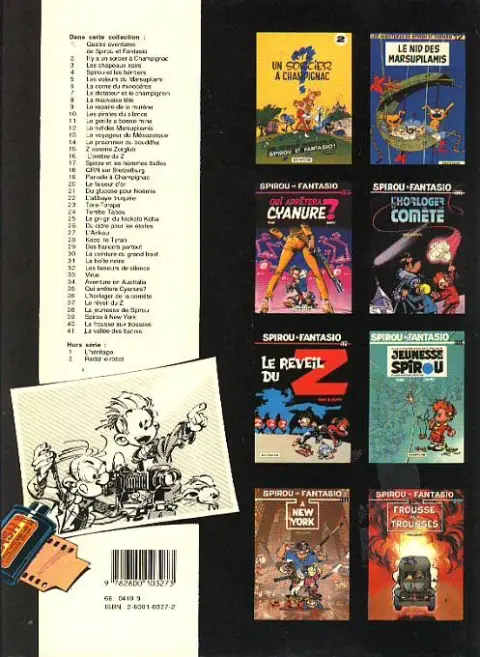 Verso de l'album Spirou et Fantasio Tome 23 Tora torapa