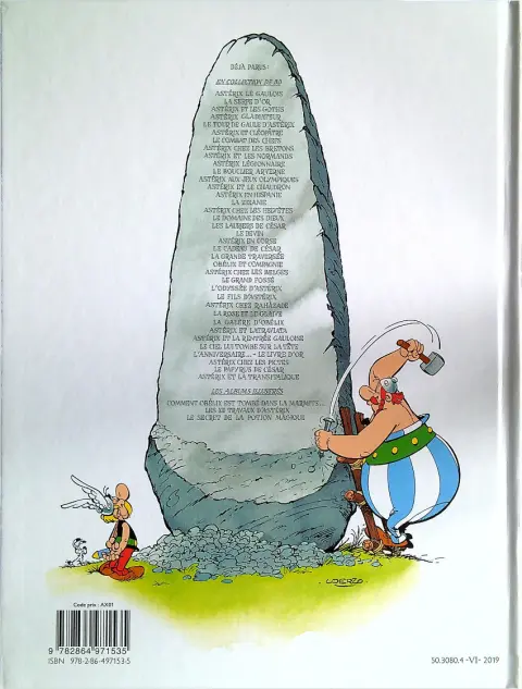 Verso de l'album Astérix Tome 32 Astérix et la rentrée gauloise