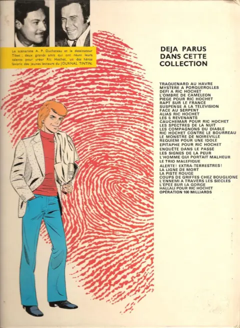 Verso de l'album Ric Hochet Tome 11 Cauchemar pour Ric Hochet