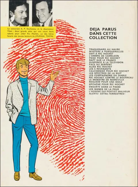 Verso de l'album Ric Hochet Tome 22 Alerte ! Extra-terrestres !