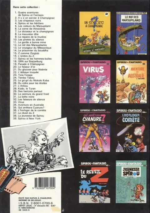 Verso de l'album Spirou et Fantasio Tome 29 Des haricots partout