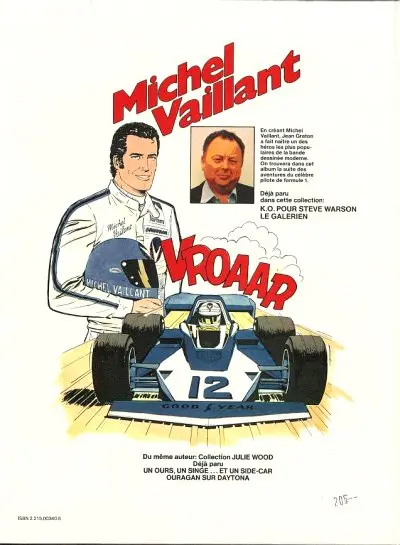 Verso de l'album Michel Vaillant Tome 36 Un pilote a disparu