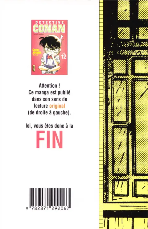 Verso de l'album Détective Conan Tome 12