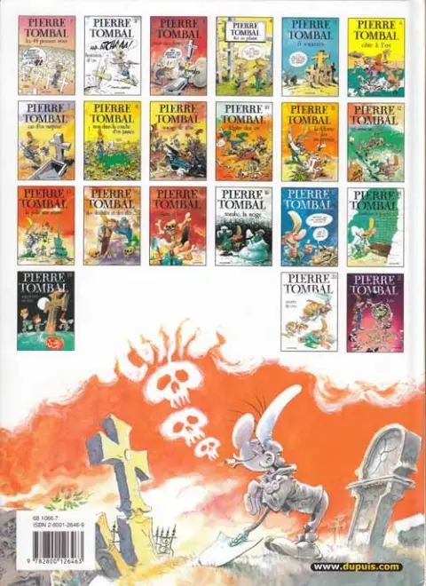 Verso de l'album Pierre Tombal Tome 16 Tombe, la neige