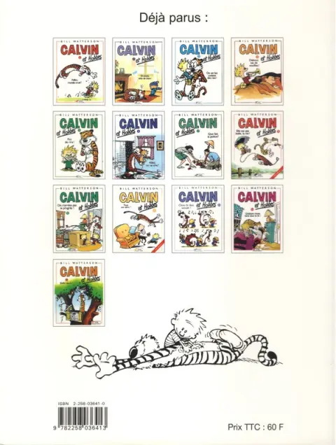 Verso de l'album Calvin et Hobbes Tome 5 Fini de rire !