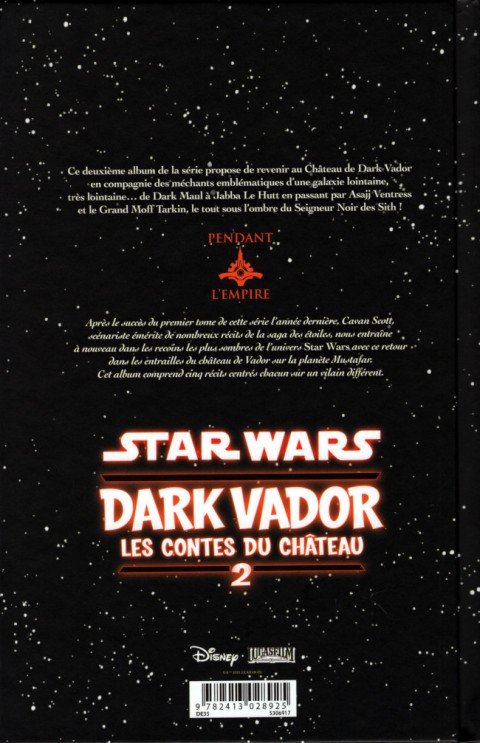 Verso de l'album Star Wars - Dark Vador : les contes du château Tome 2