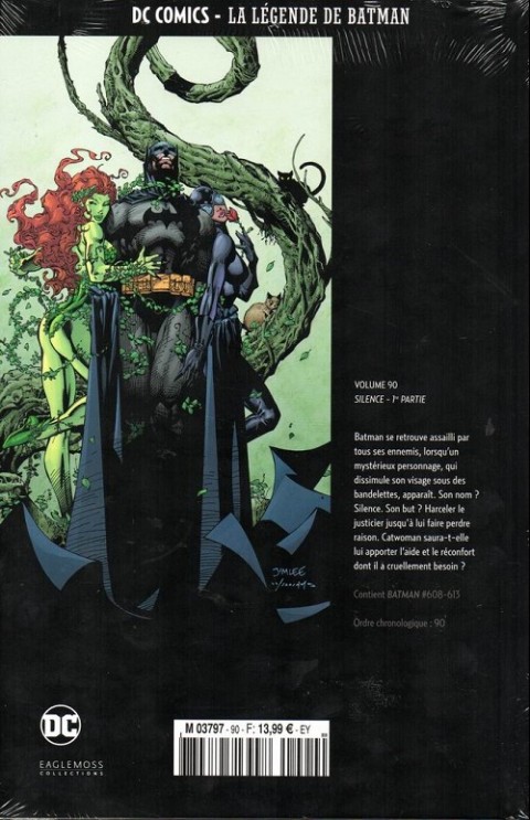 Verso de l'album DC Comics - La Légende de Batman Volume 90 Silence - 1ère partie