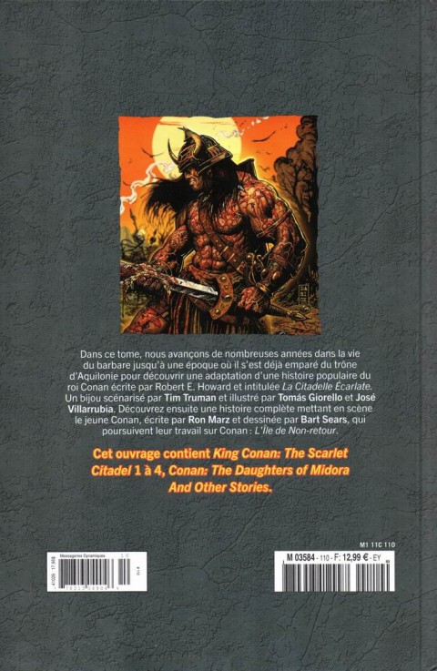 Verso de l'album The Savage Sword of Conan - La Collection Tome 110 La Citadelle écarlate